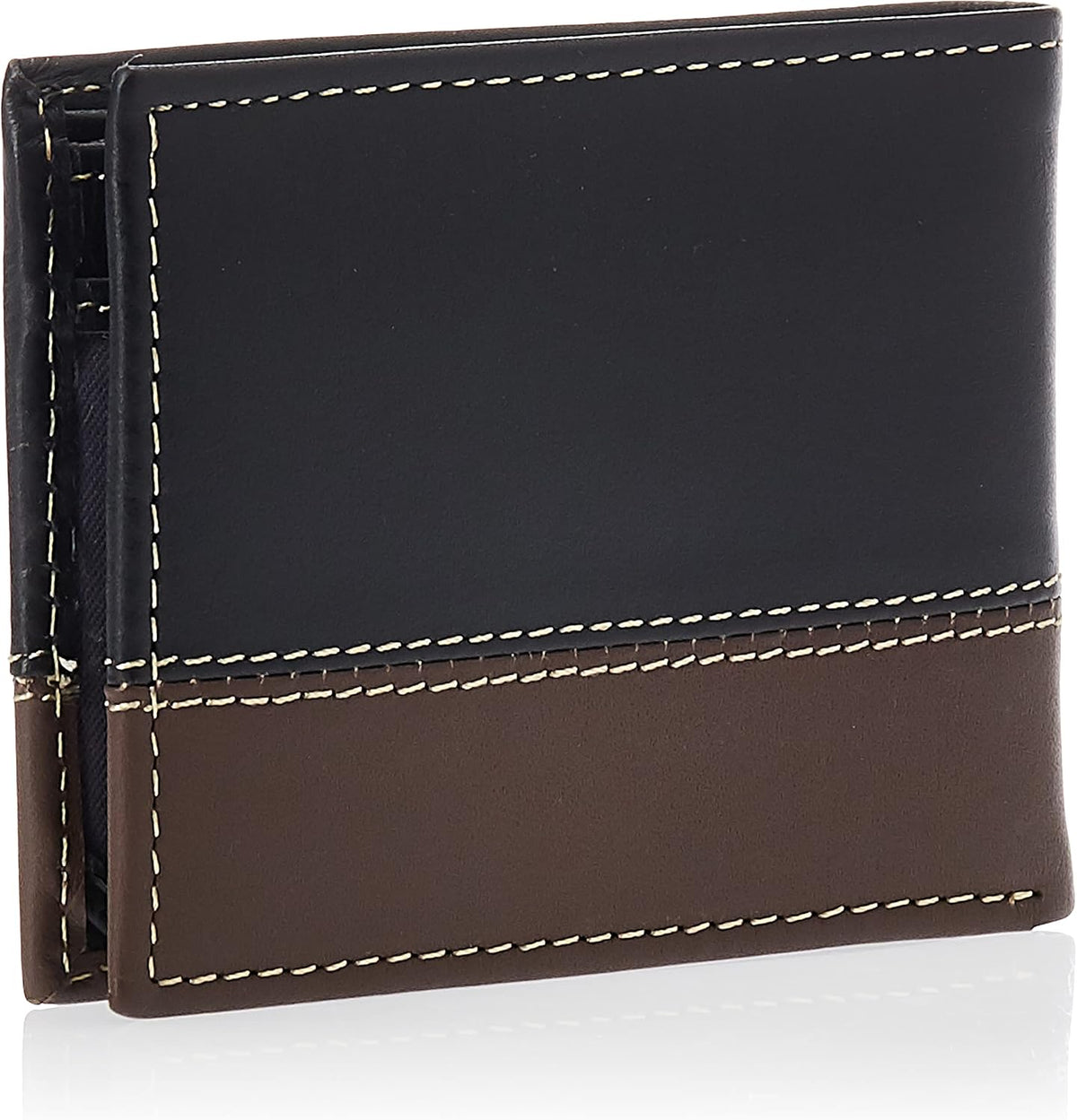 Timberland Billetera plegable de cuero para hombre, color negro\/co...