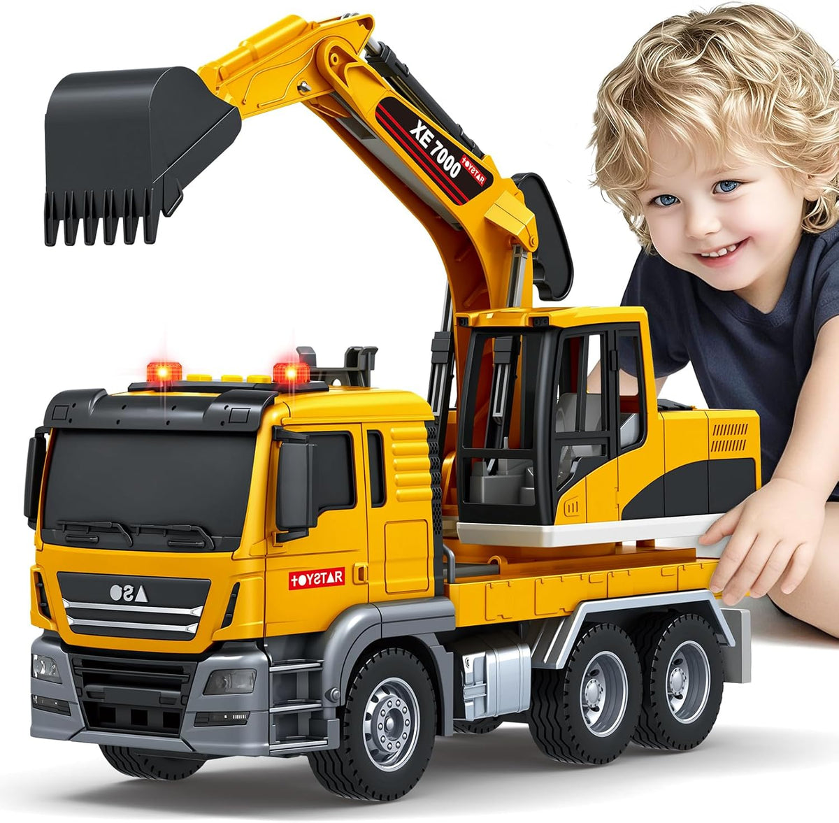 Bstoyder Juguetes para niños de 3, 4, 5, 6, 7, 8 años, camión excav...
