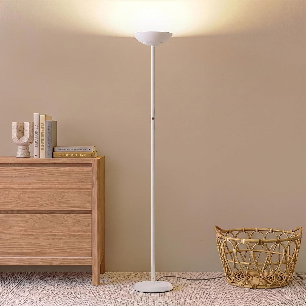 Brightech SkyLite - Lámpara de pie LED, lámpara de pie súper brilla...