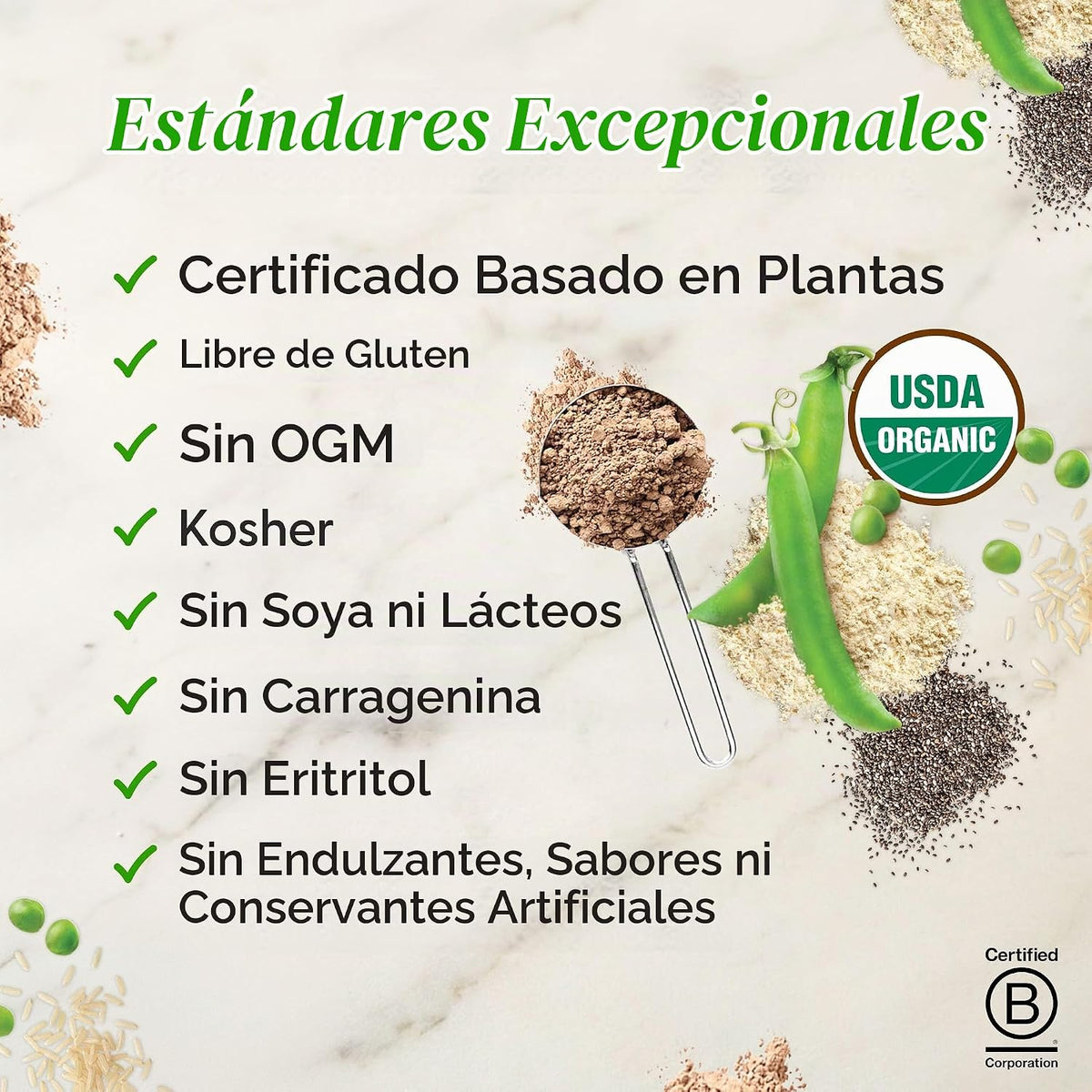 Orgain Proteína en polvo orgánica a base de plantas, dulce de azúca...