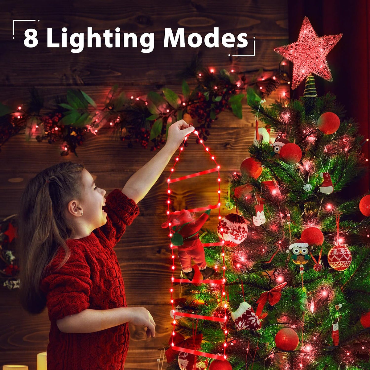 Toodour Luz LED de Navidad, luces decorativas de escalera de Navida...