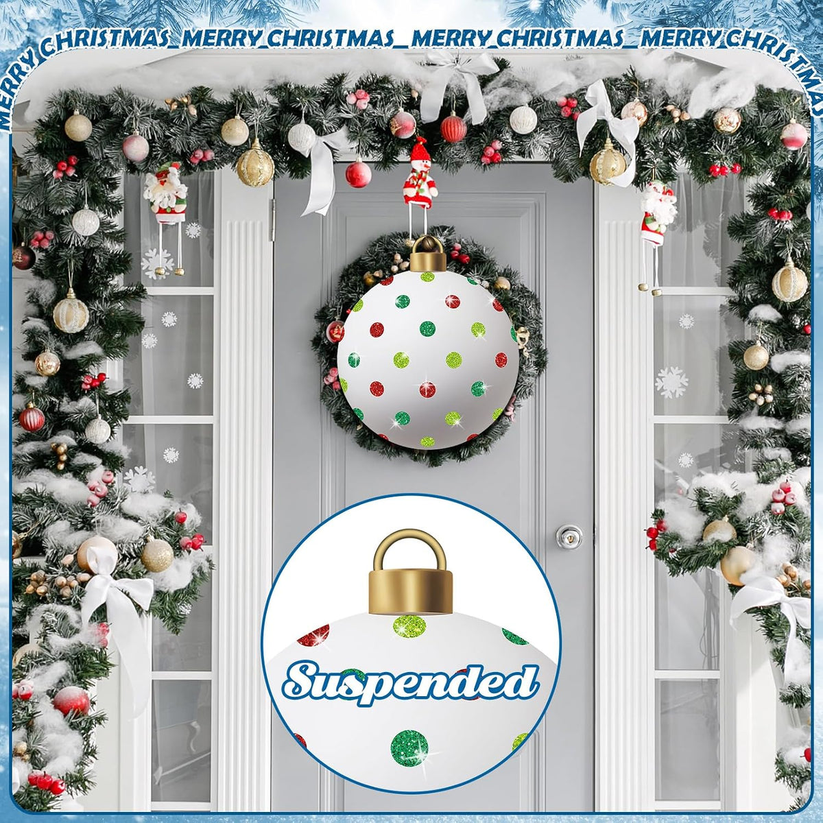 Paquete de 4 estacas de adorno navideño para patio, 20 pulgadas de...