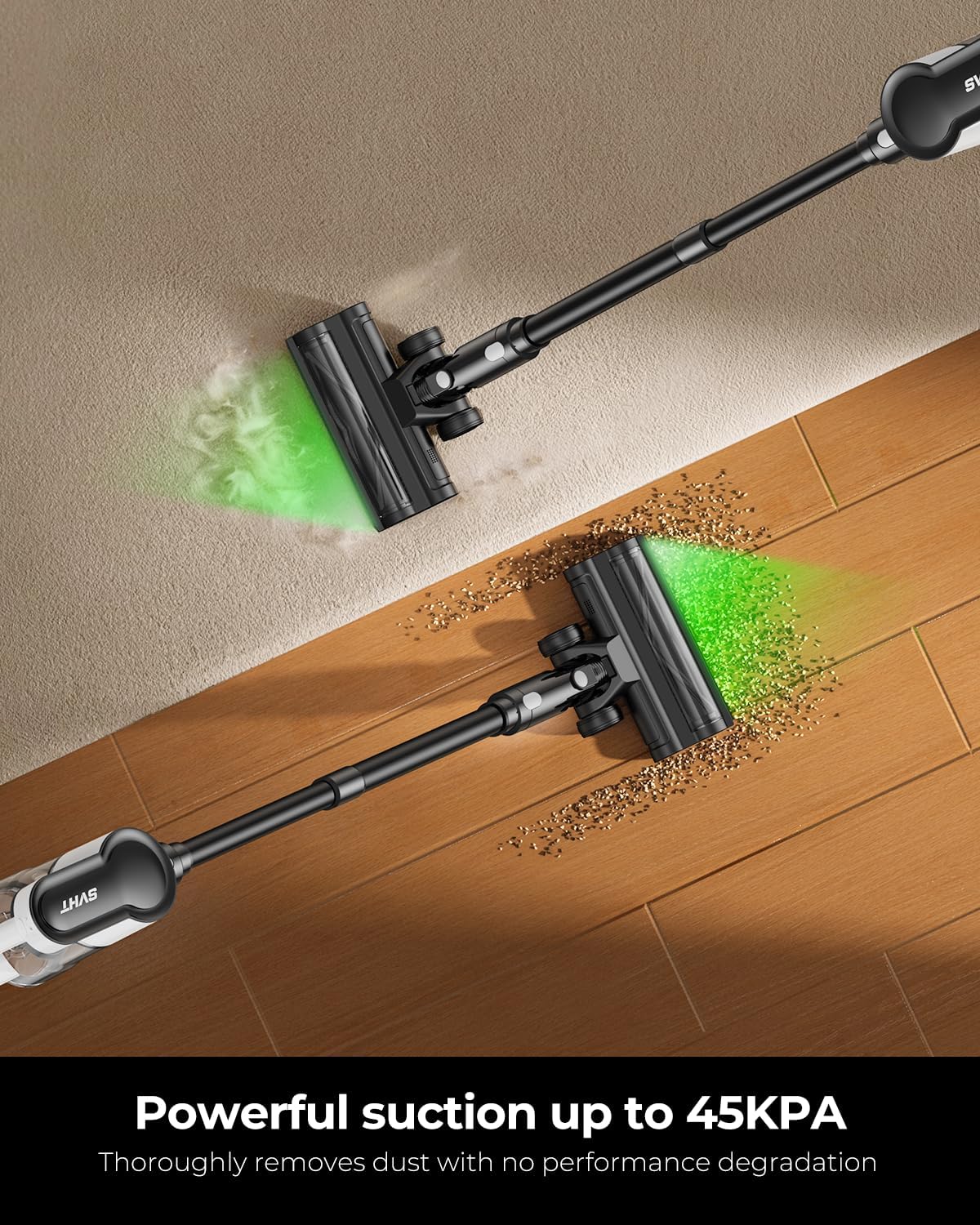 Aspiradora inalámbrica, 500W 45KPA 50Mins Stick Aspiradoras para el...