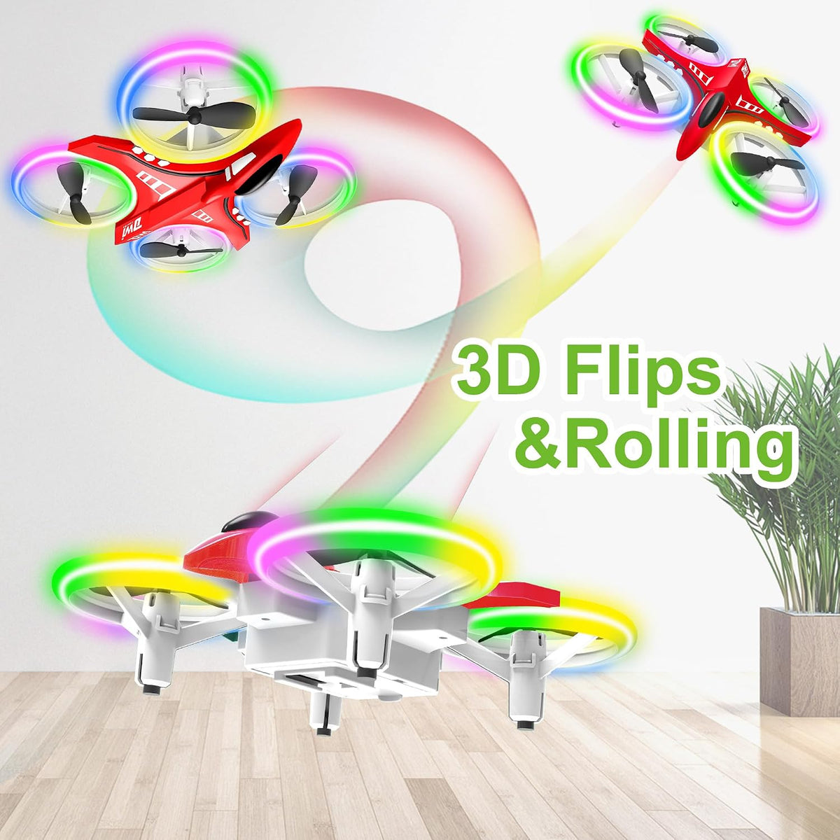 Dwi Dowellin Mini Dron de 4.9 Pulgadas para Niños a Prueba de Choqu...