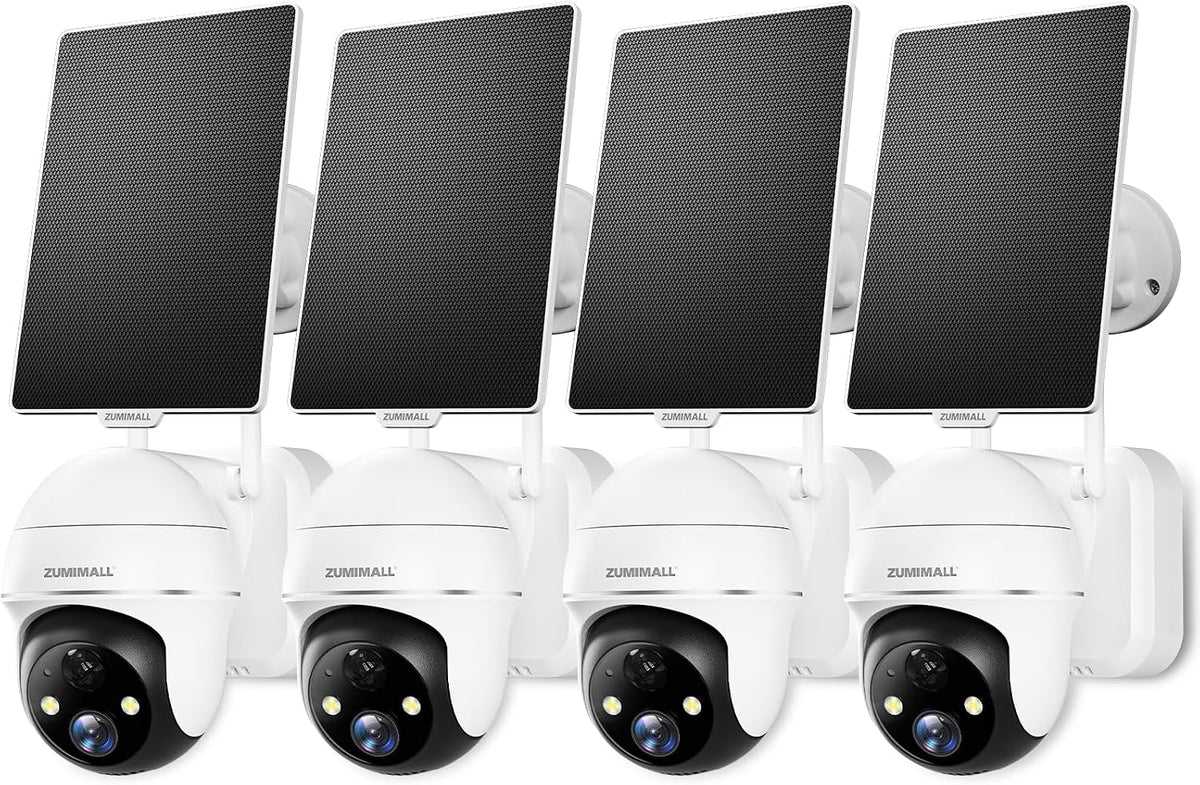 ZUMIMALL Cámaras de seguridad solar 2K inalámbricas para exteriores...