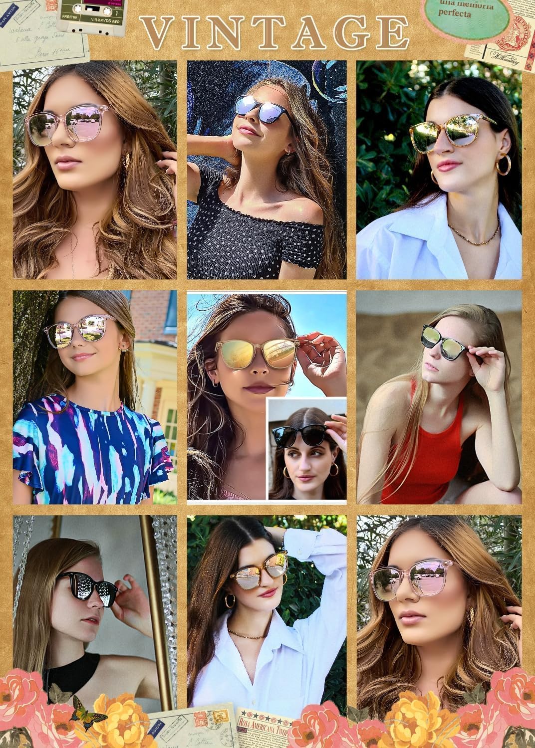 FIMILU 2 paquetes de gafas de sol para mujer, lentes polarizadas co...