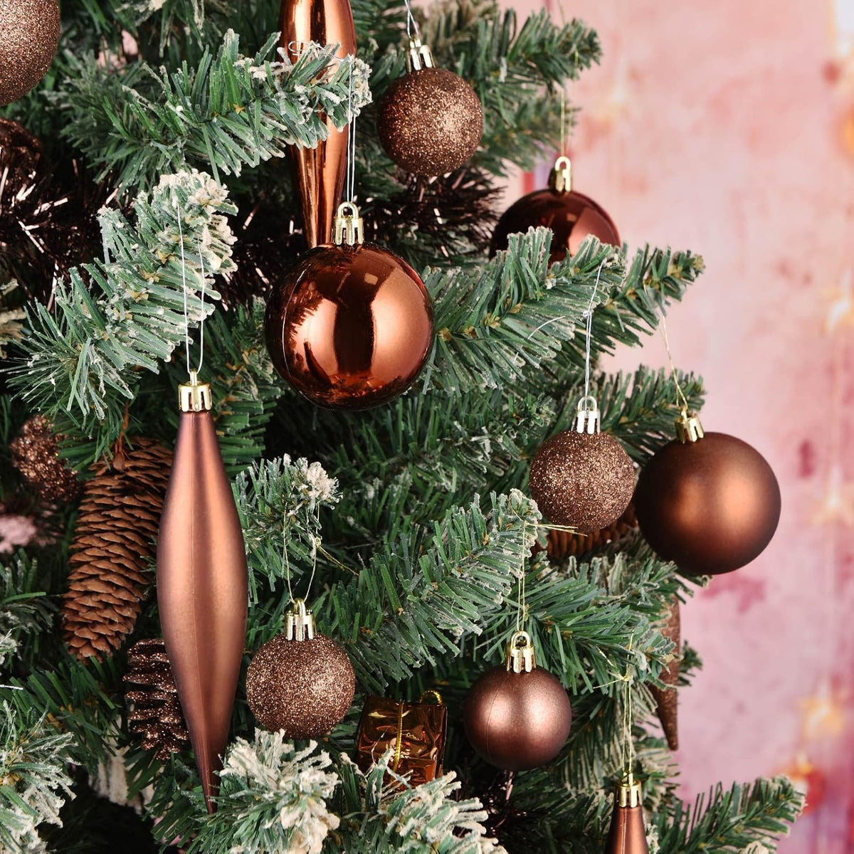 Adornos de bola de Navidad de 30 quilates, decoración de árbol de N...