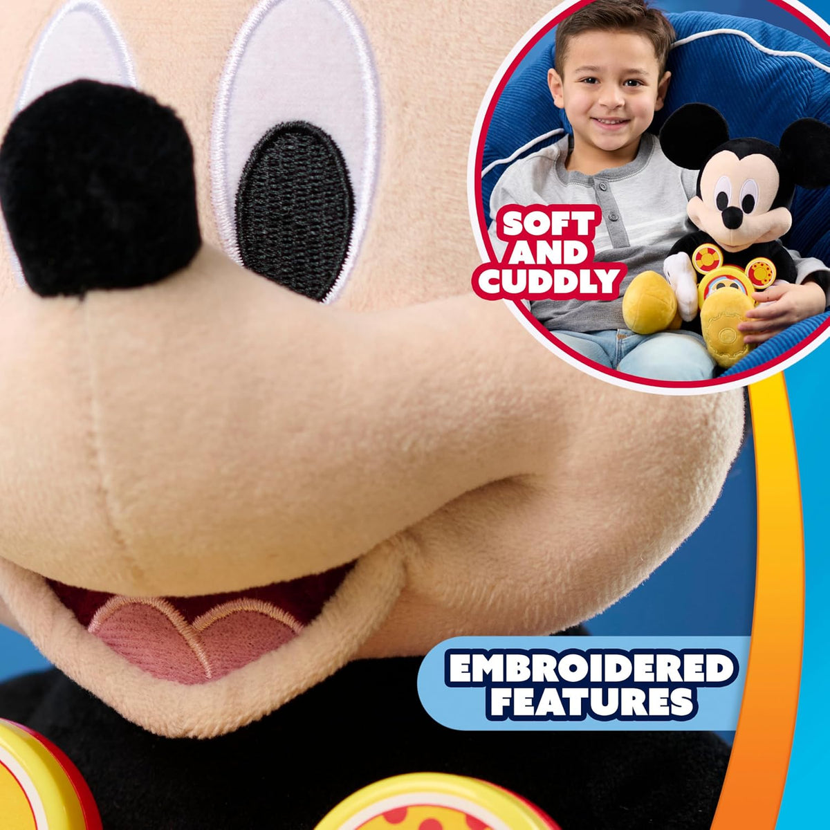 Disney Jr. Oh, Toodles! Juguete interactivo de peluche de Mickey Mo...