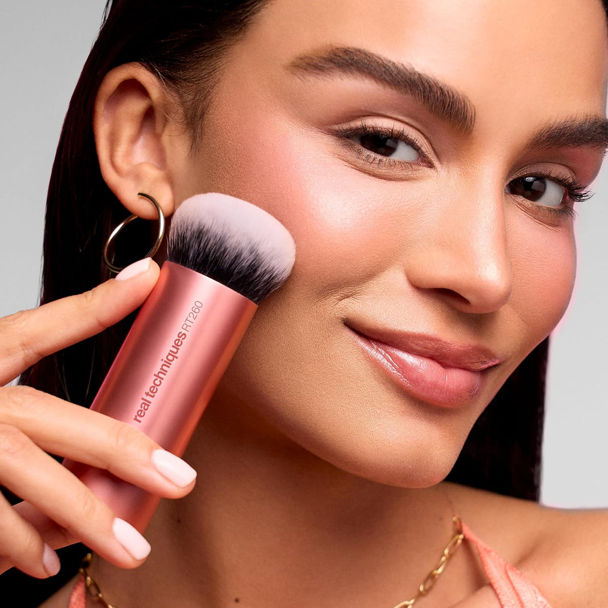 Real Techniques, brocha de maquillaje Bubble Blending, brocha multi...