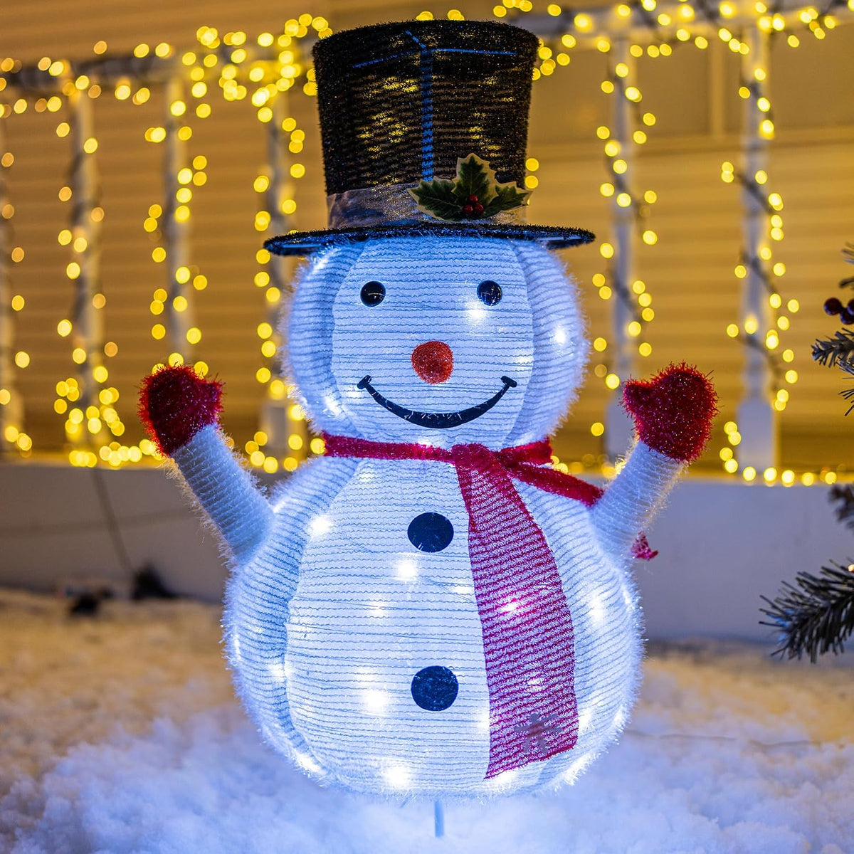 Dazzle Bright - Muñeco de nieve de Navidad, muñeco de nieve plegabl...