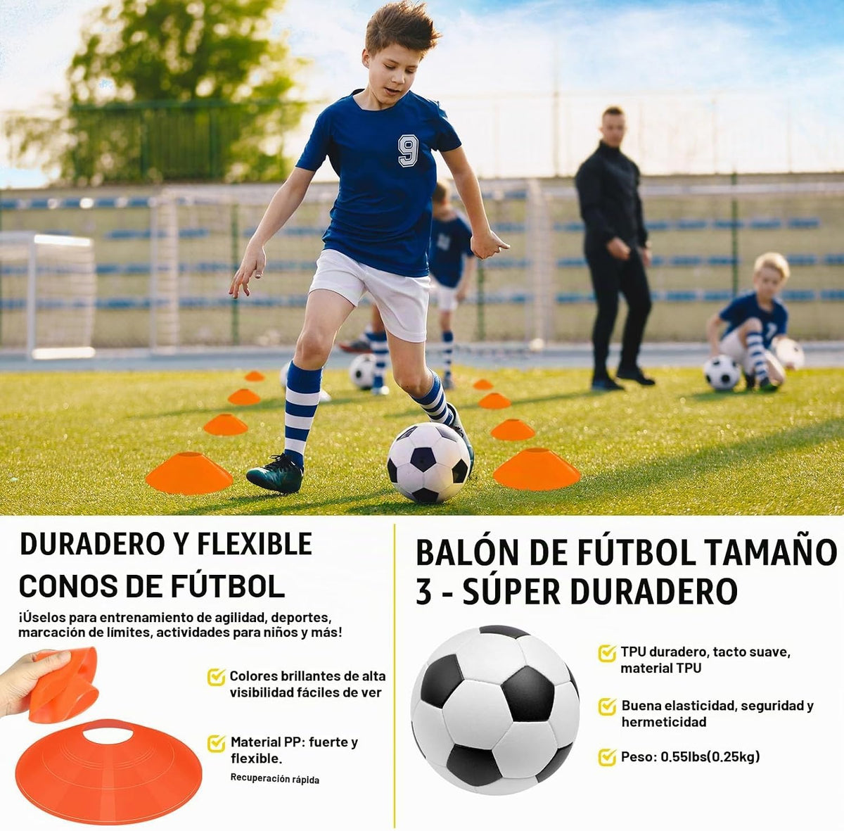 Portería de fútbol, juego de porterías de fútbol para niños para pa...
