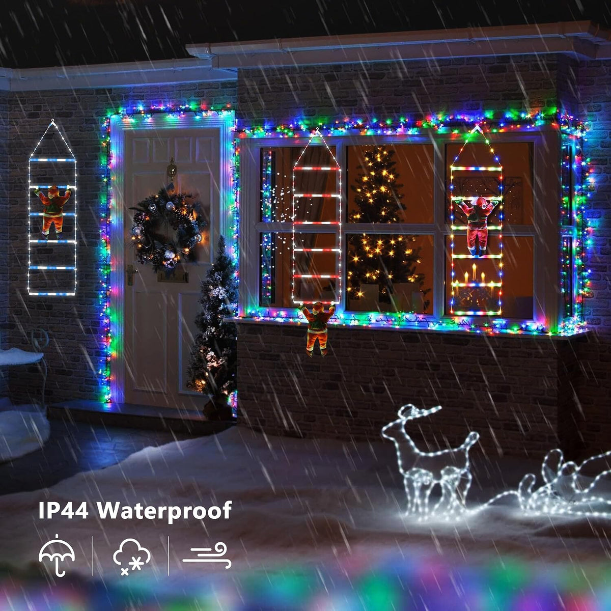 Toodour Luz LED de Navidad, luces decorativas de escalera de Navida...