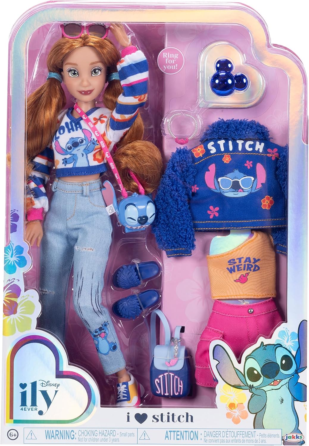 Disney ILY 4EVER Muñecas de Moda Cabello Rojo Stitch de 11.5" d...