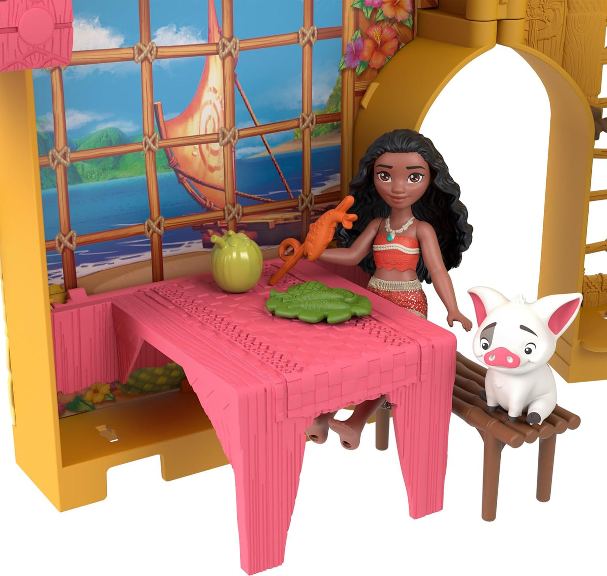 Mattel Disney Princess Moana Storytime Stackers Juego de casa de mu...