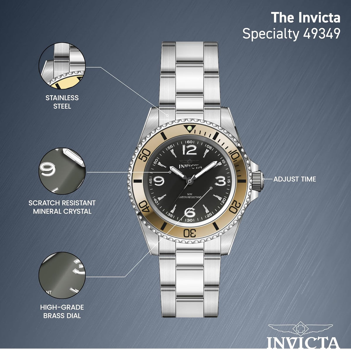 Invicta Mens Watch Stainless Steel 40mm