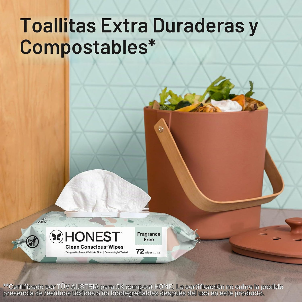 The Honest Company - Toallitas limpiadoras para bebé con 99% de agu...