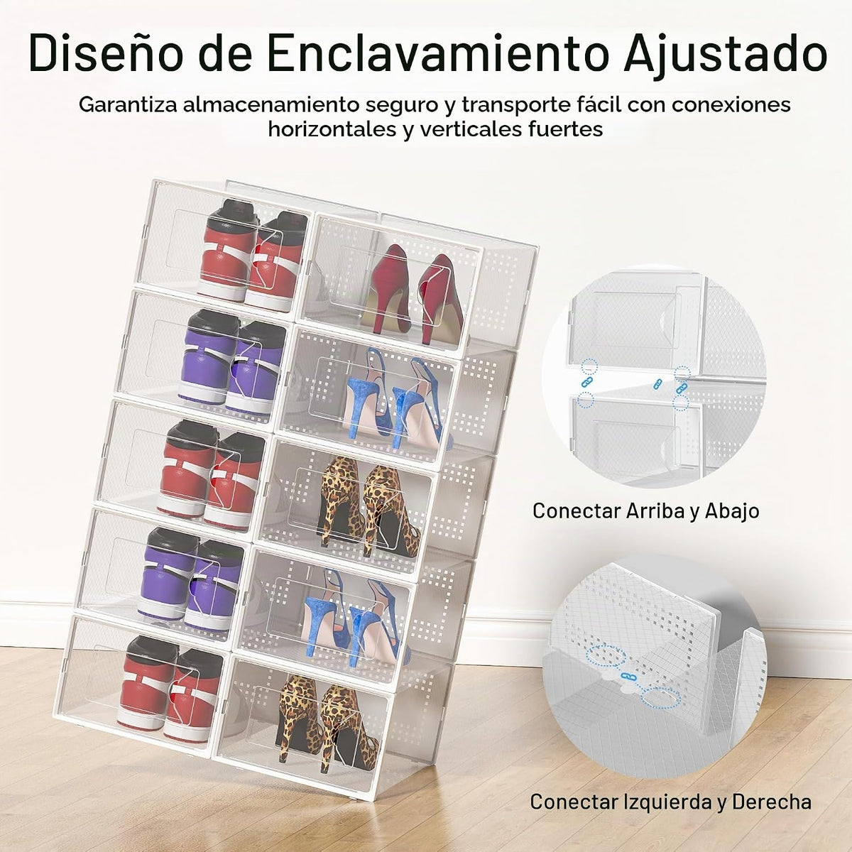 Foluck Caja de almacenamiento de zapatos extragrande, paquete de 15...