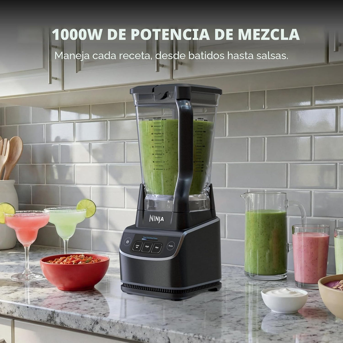 Ninja UltraCrush - Licuadora profesional, 1000 W, jarra de 72 onzas...