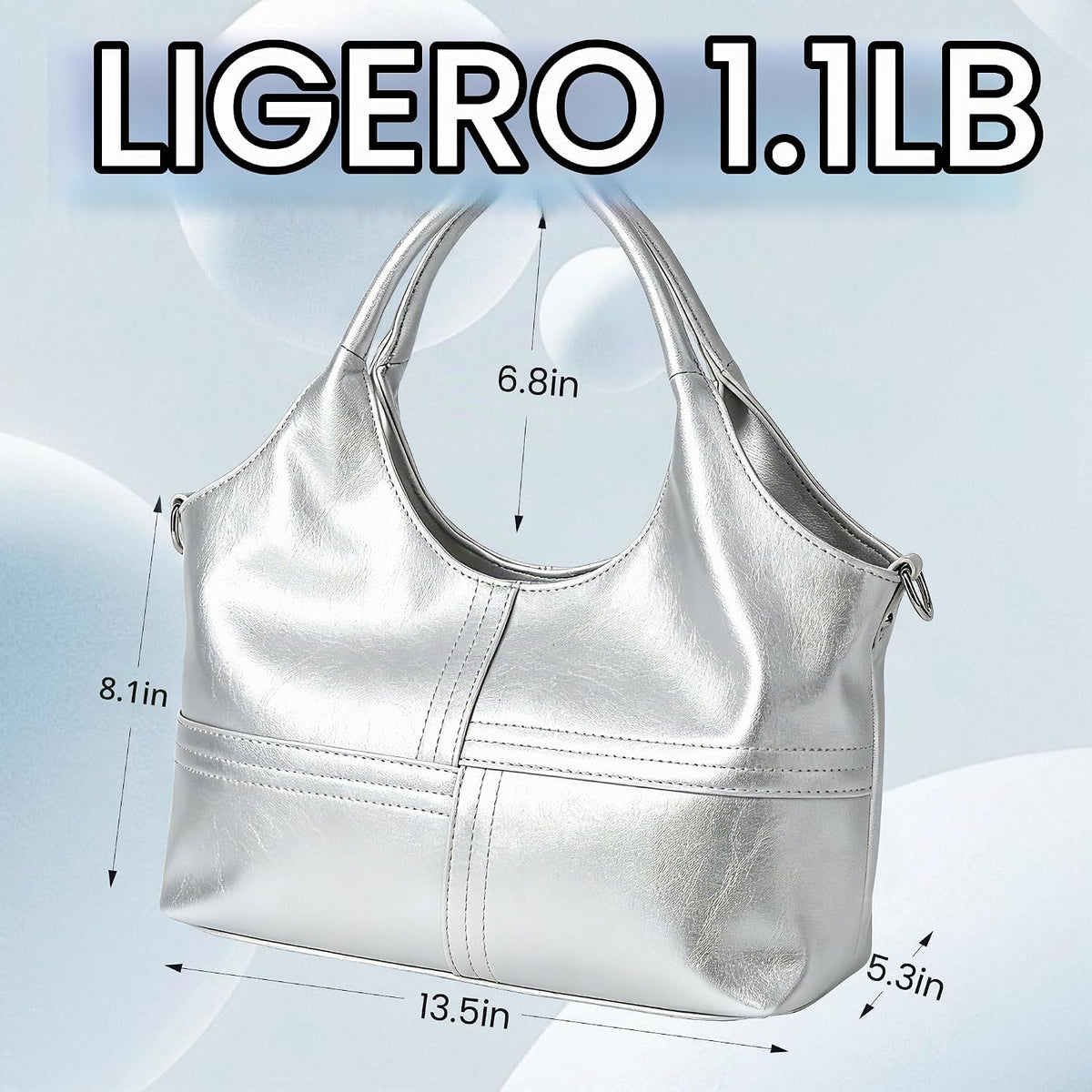 KOGTLA Bolsos de cuero vegano para mujer con correa de bandolera de...
