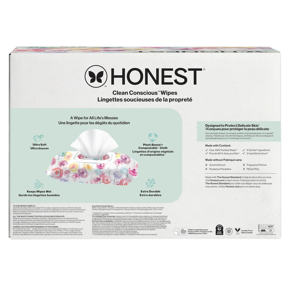 The Honest Company - Toallitas limpiadoras para bebé con 99% de agu...