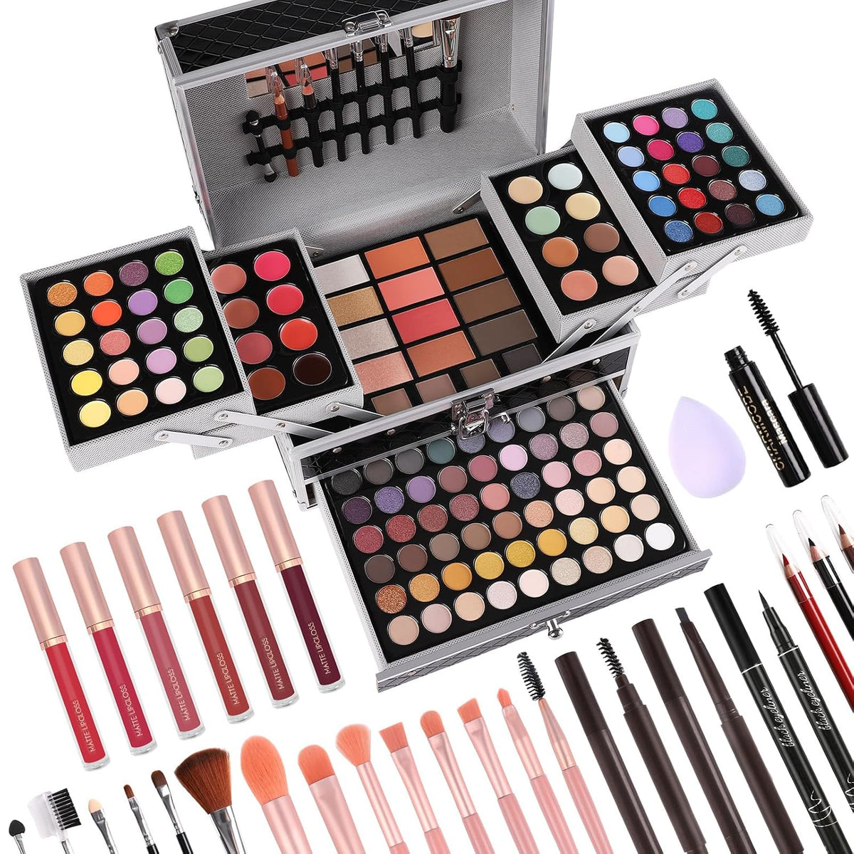 Set de regalo de maquillaje para mujeres y niñas, kit de maquillaje...