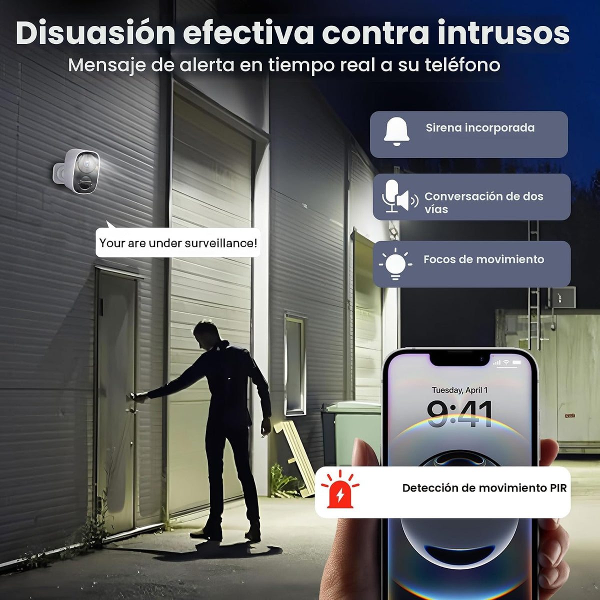 Cámaras de seguridad 2K actualizadas 2026 inalámbricas para exterio...
