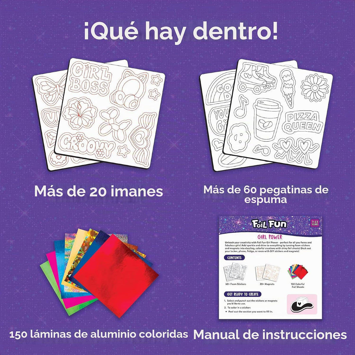 Skillmatics Foil Fun Girl Power, actividad artística y artesanal, r...