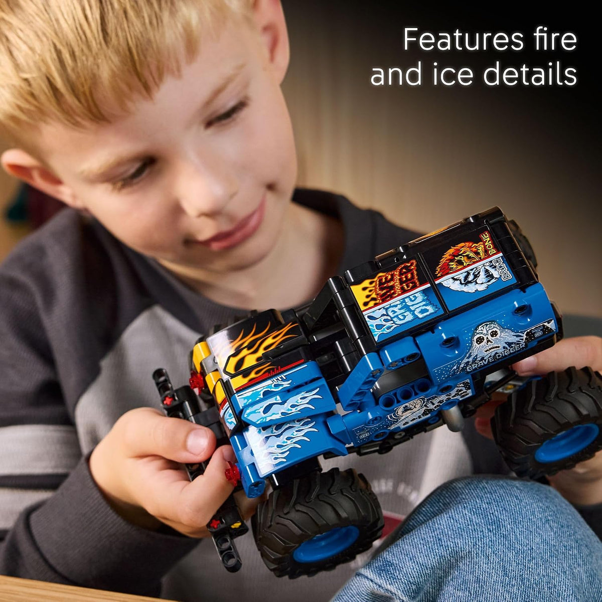 LEGO Technic Monster Jam Grave Digger Fuego y Hielo 42219 | Juguete...
