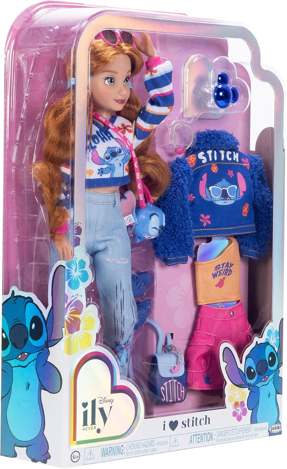 Disney ILY 4EVER Muñecas de Moda Cabello Rojo Stitch de 11.5" d...