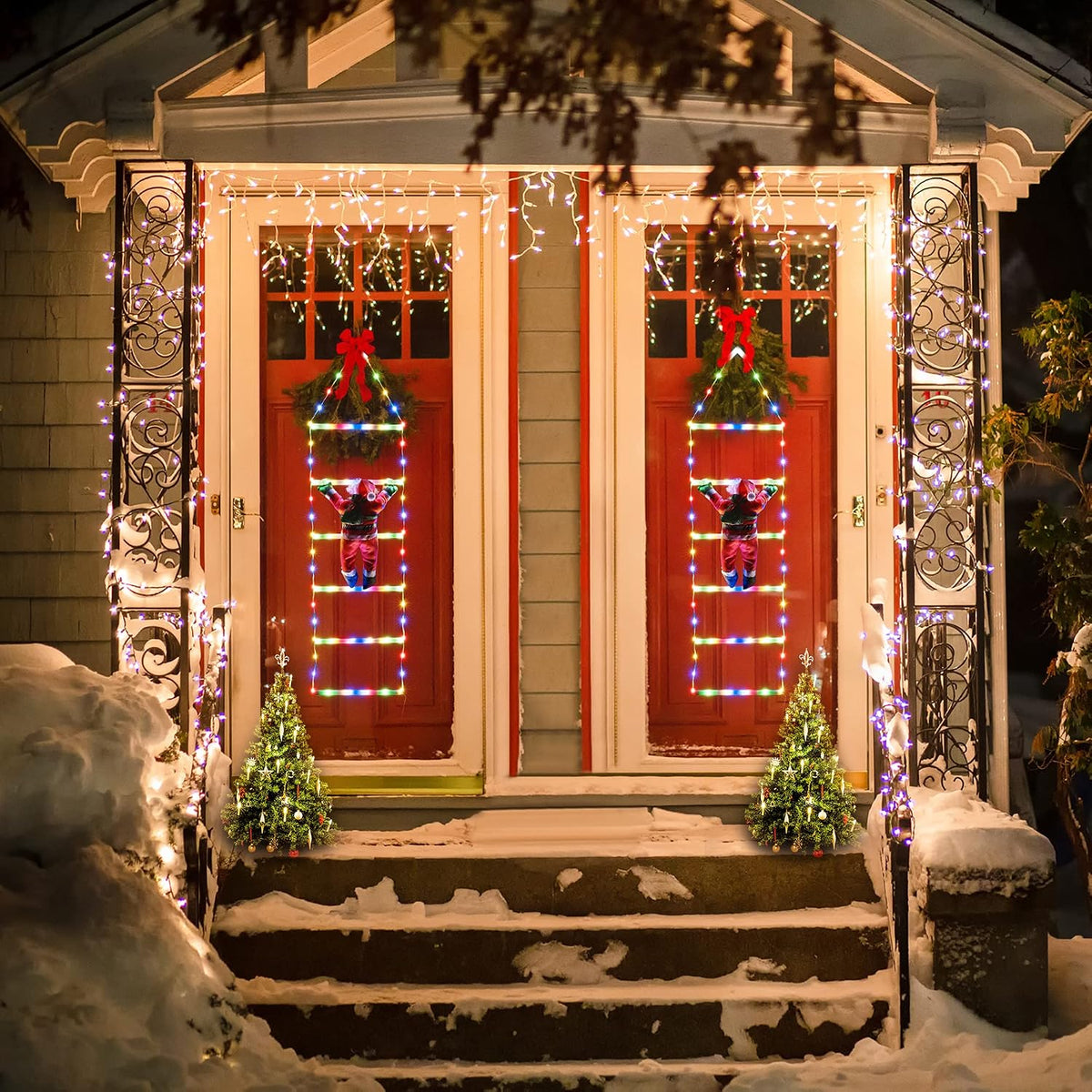 Toodour Luz LED de Navidad, luces decorativas de escalera de Navida...