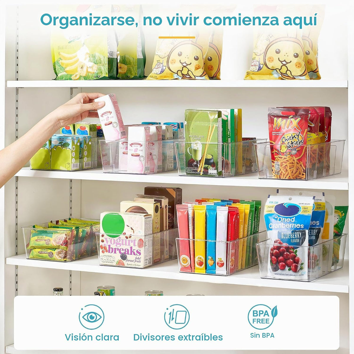 Vtopmart - Paquete de 10 recipientes organizadores de almacenamient...