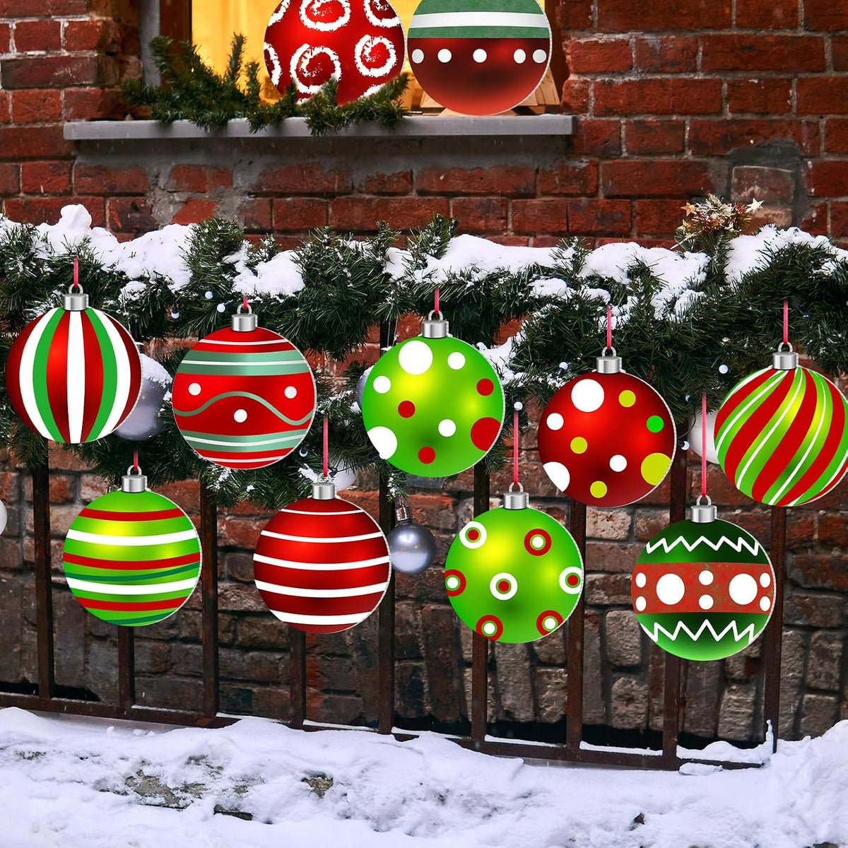 Rtteri 30 adornos navideños de patio al aire libre de 4.9 pulgadas,...