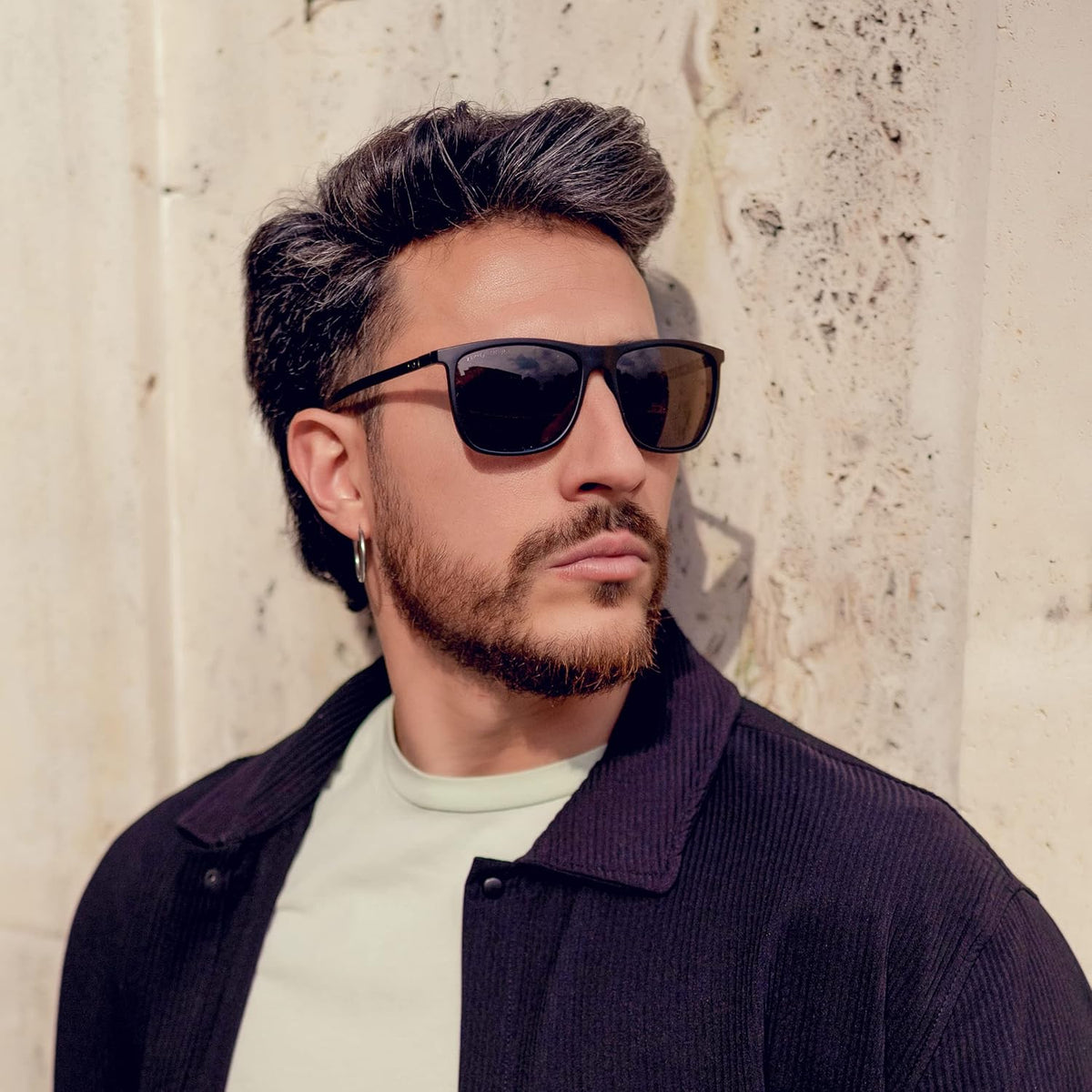 ZENOTTIC Gafas de sol polarizadas cuadradas para hombre, ultraliger...