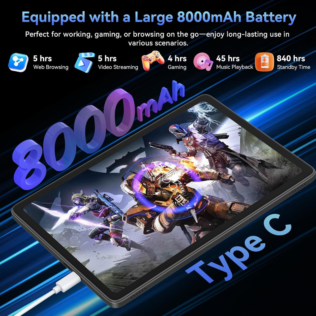 Tableta, tabletas Android 16 de 11 pulgadas con teclado Gemini AI 3...
