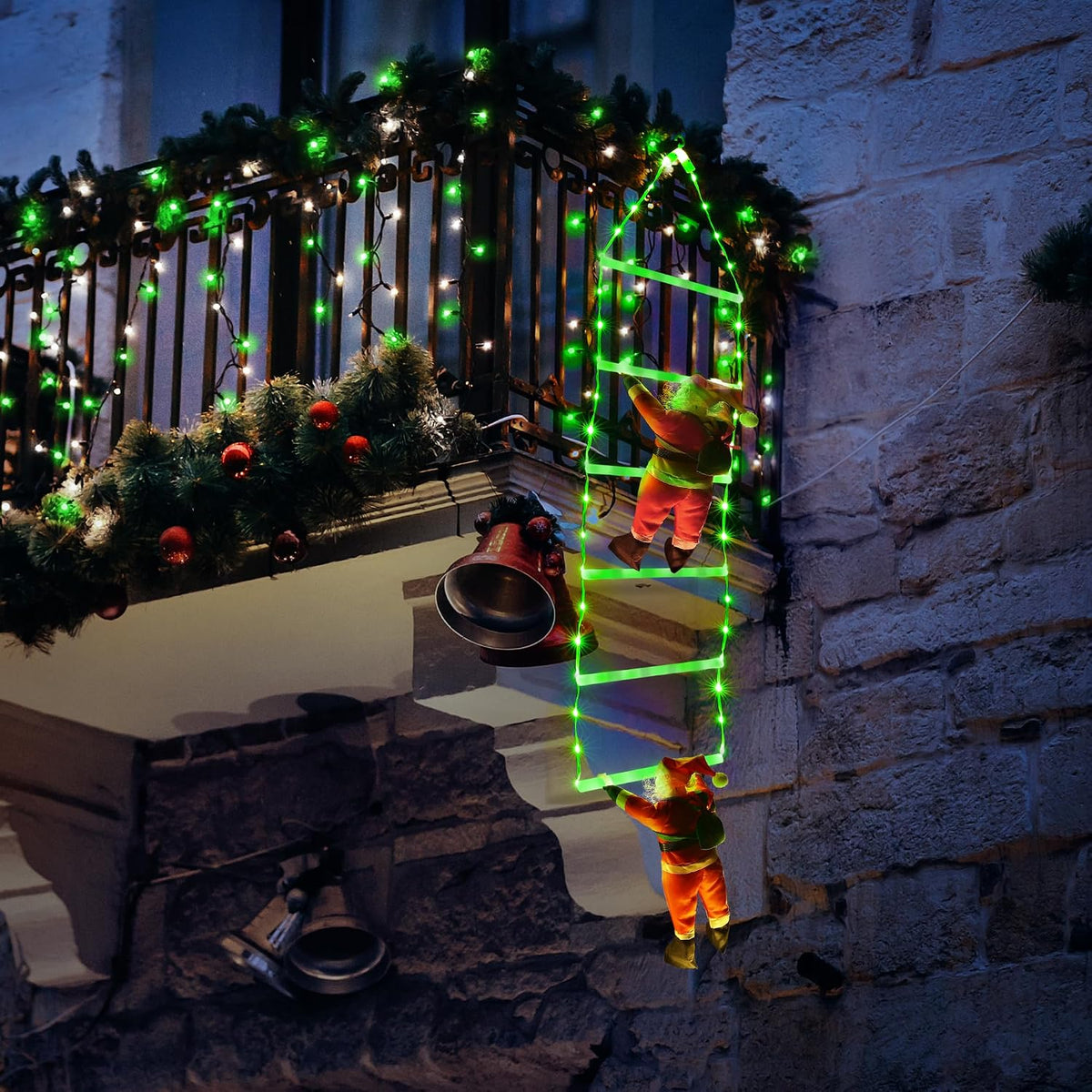 Toodour Luz LED de Navidad, luces decorativas de escalera de Navida...