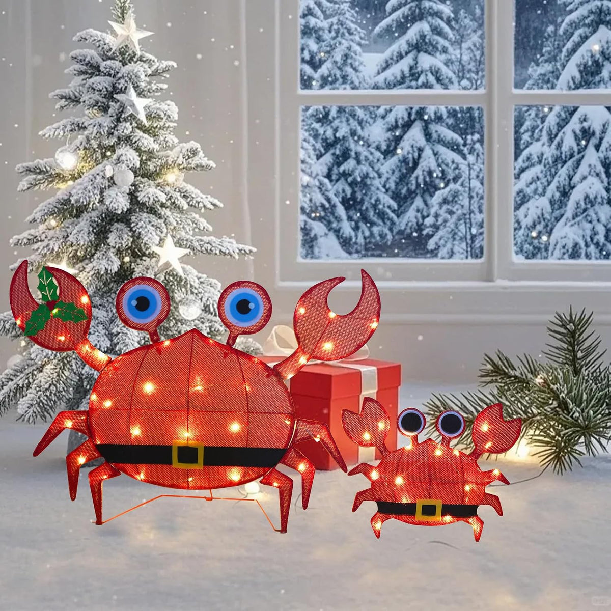 Dazzle Bright - Decoraciones navideñas para exteriores, 2 piezas de...
