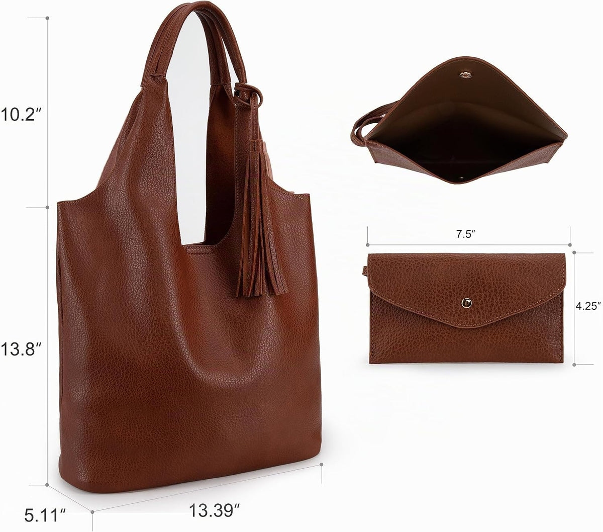 Montana West Bolsos estilo hobo holgados para mujer, bolsos de homb...