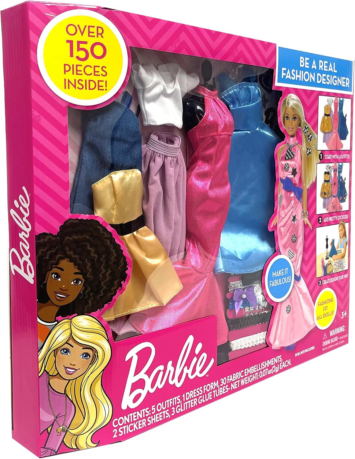 Tara Toys Barbie Sé una verdadera diseñadora de modas Set clásico d...