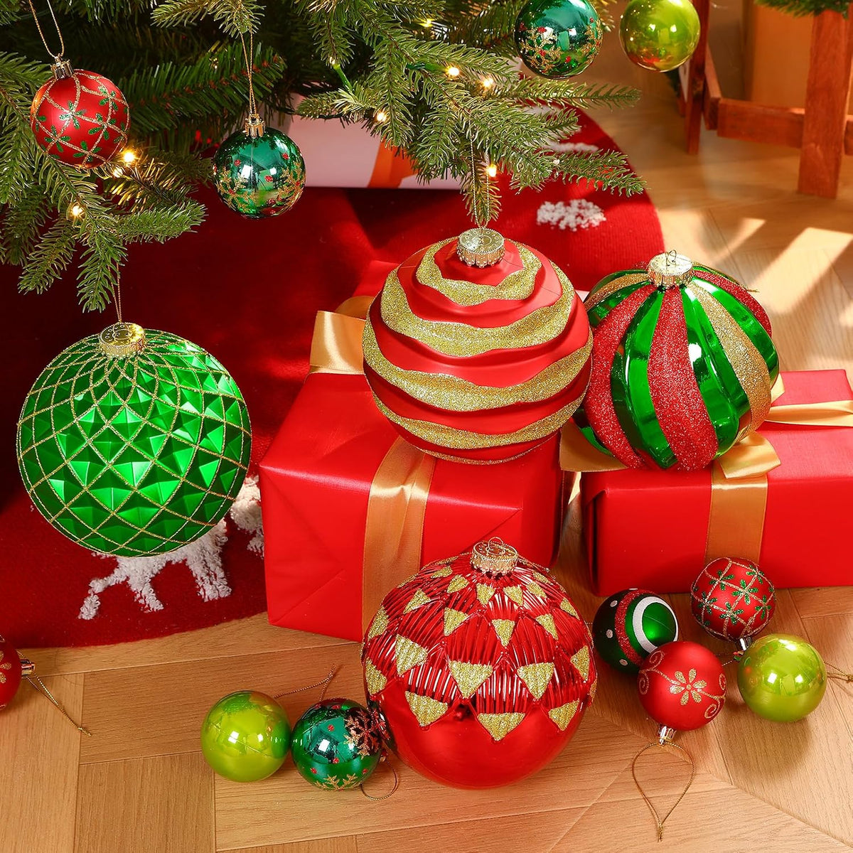 Alupssuc Adornos de bolas de Navidad grandes de 6 pulgadas\/5.906 i...