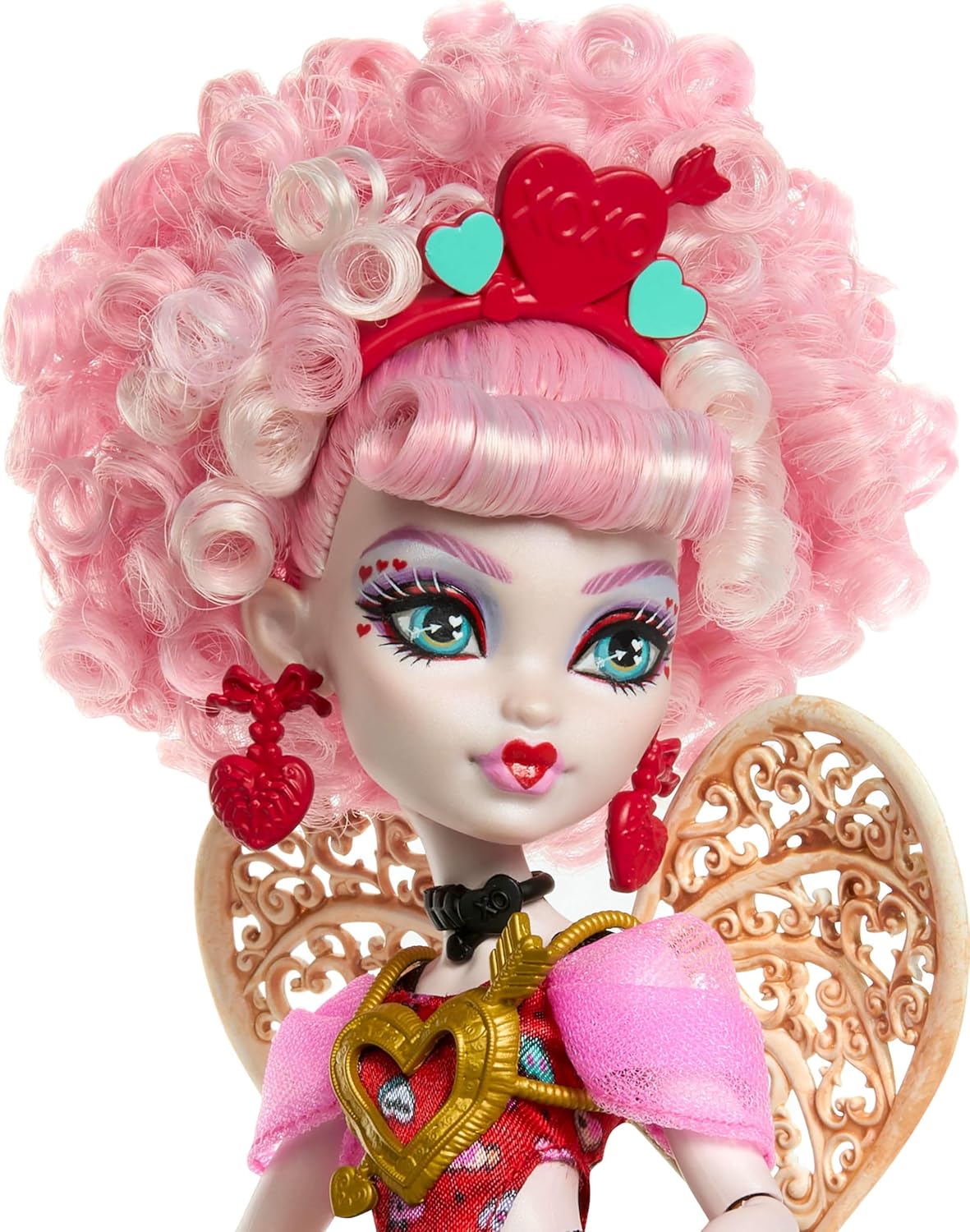 Monster High Muñeca Asteria de Cupido de cumpleaños dulce y aterrad...