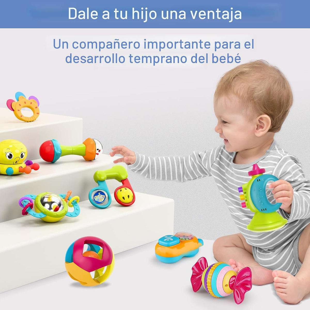 iPlay, iLearn - 10 juguetes de sonajero para bebés de 3 a 6 a 12 me...