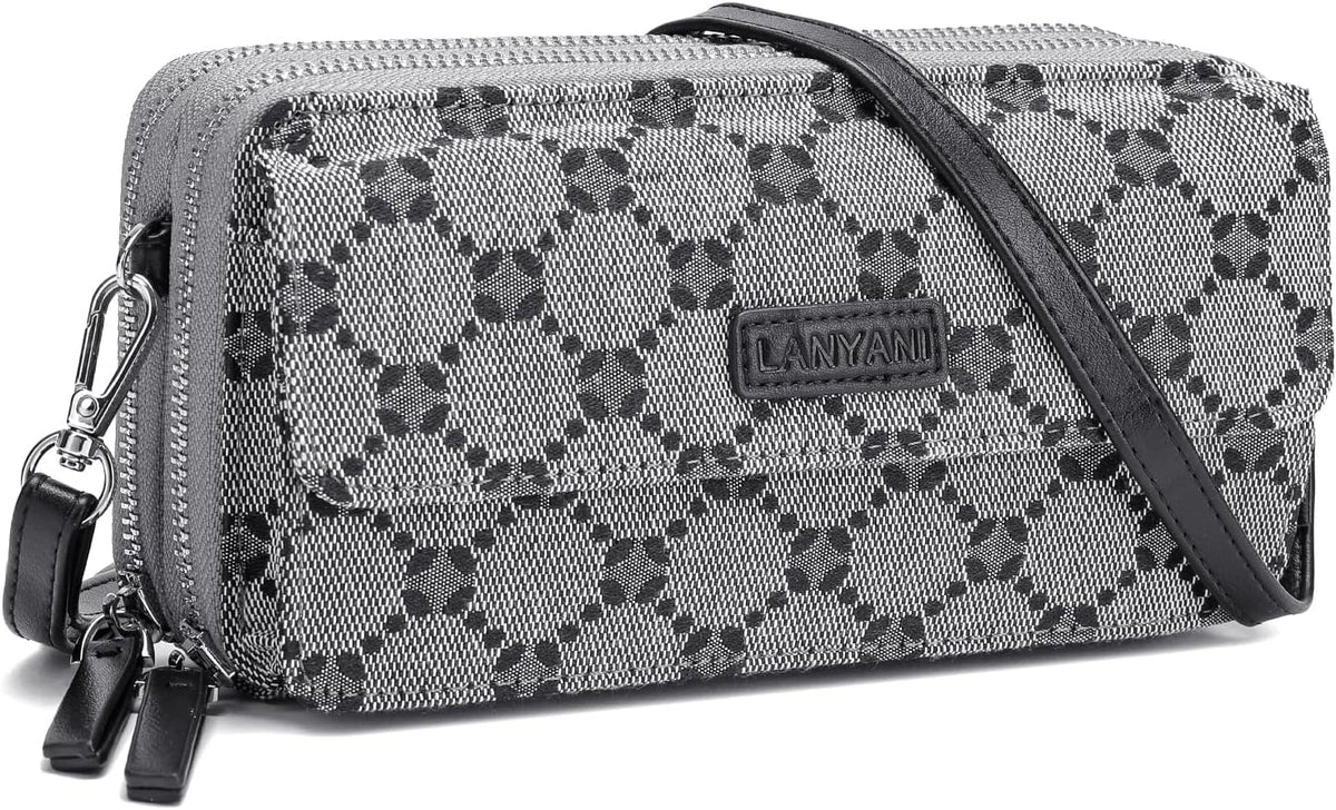 Lanyani Cartera Cruzada RFID con Correa de Muñeca y Bolsillo para T...