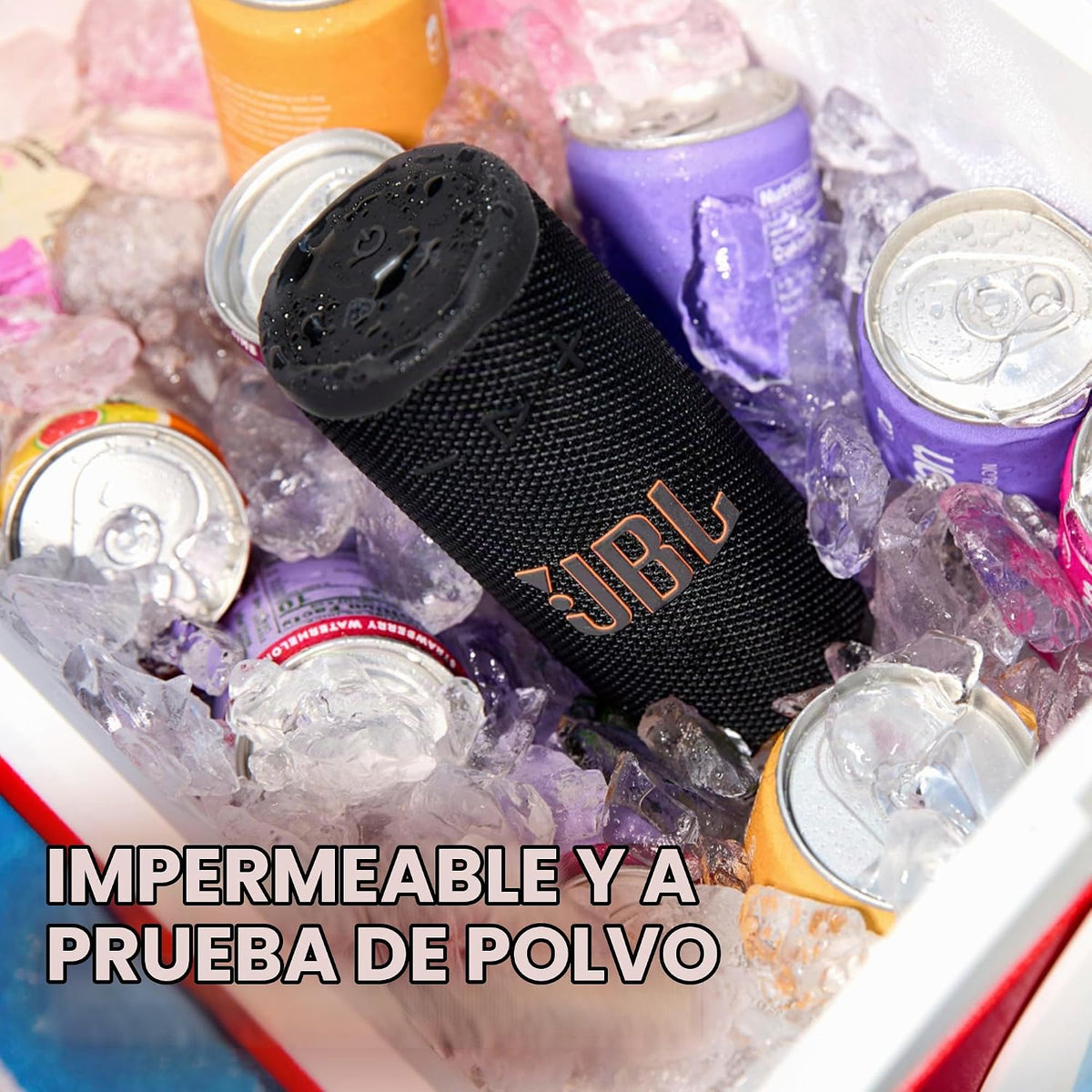 JBL Grip Altavoz Bluetooth portátil, resistente al agua, luz ambien...