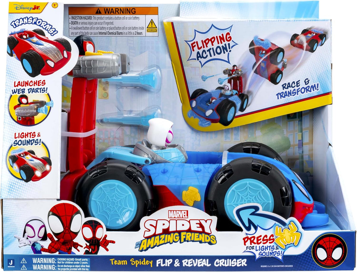 Jazwares Marvel Spidey and His Amazing Friends Team Spidey Flip and...