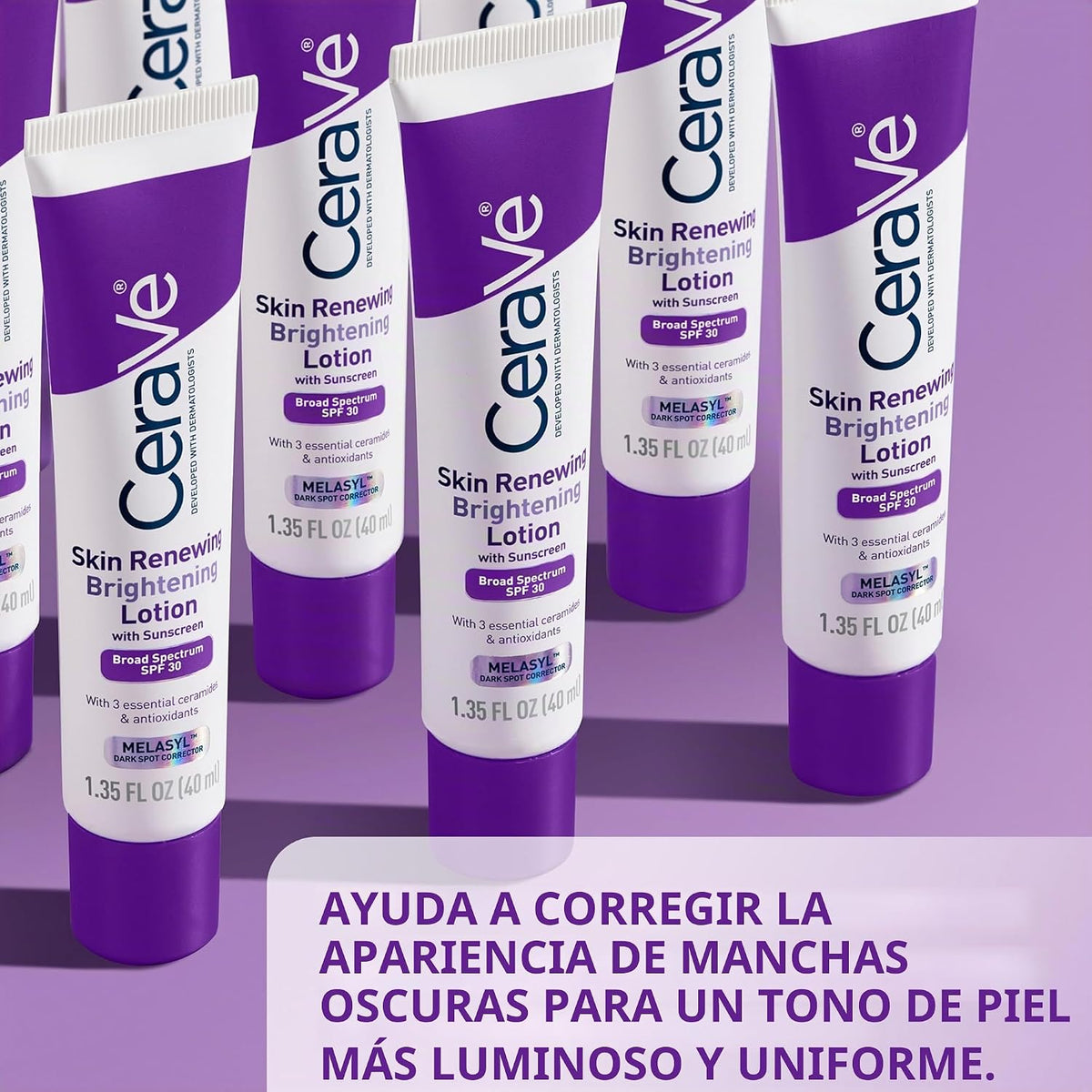 CeraVe Loción Facial Iluminadora con SPF 30, Niacinamida y Ceramida...