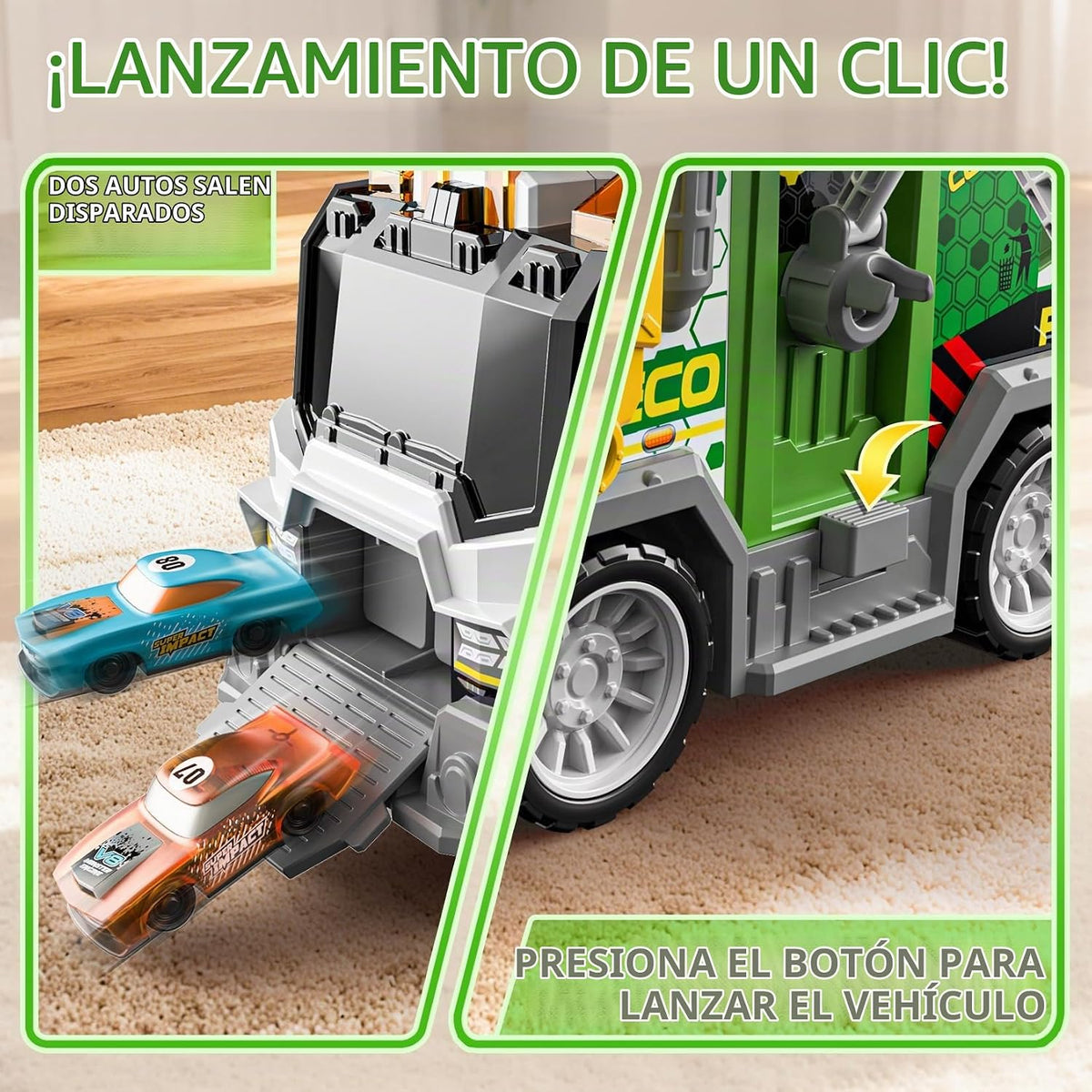 BLUEYAK - Camión de basura grande para niños, limpiador ECO City co...