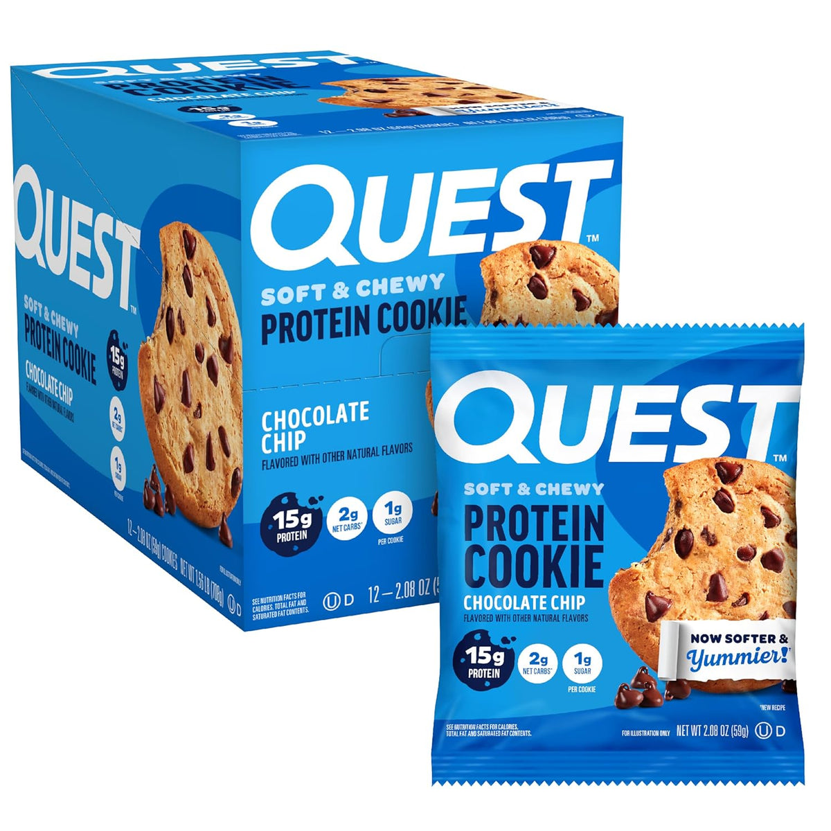 Proteína Quest galletas mantequilla de maní (Chocolate Chip) | 0.07...