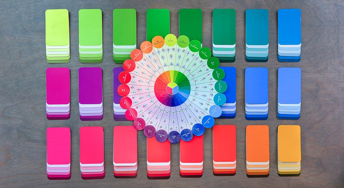 Baraja de cartas de colores esenciales: ¡Salga de la rueda de color...
