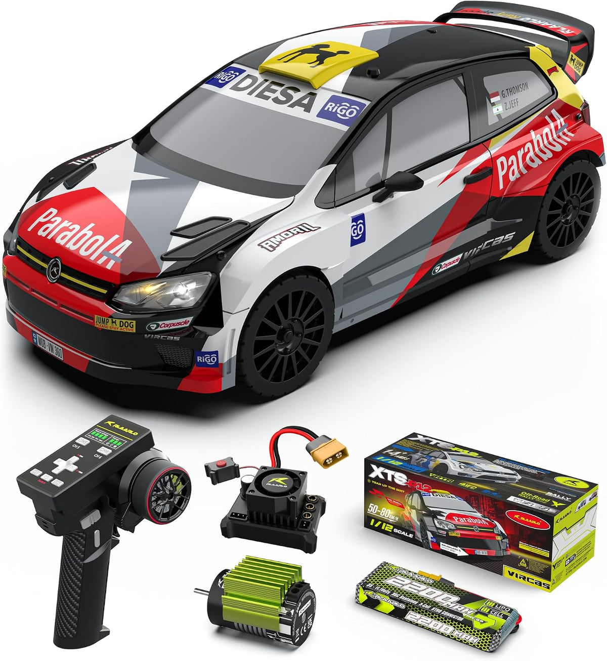 VIRCAS RLAARLO 1\/12 Brushelss - Autos RC para adultos, velocidad m...