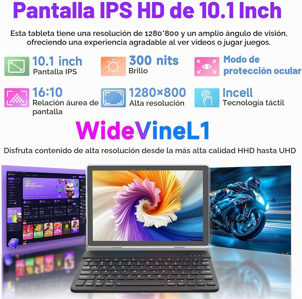DIGITHINK Tablet PC de 128 GB 10 pulgadas Android 16.0, tabletas An...
